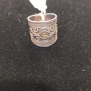 Beautiful Vintage Tribal Ring. Sterling Silver